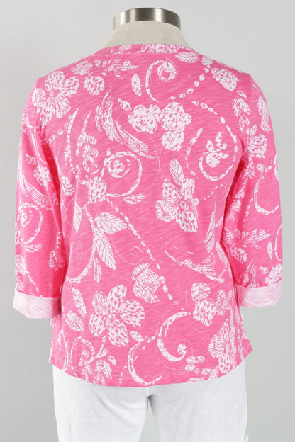 Boxy V-Neck - Cosmo Vintage Scroll