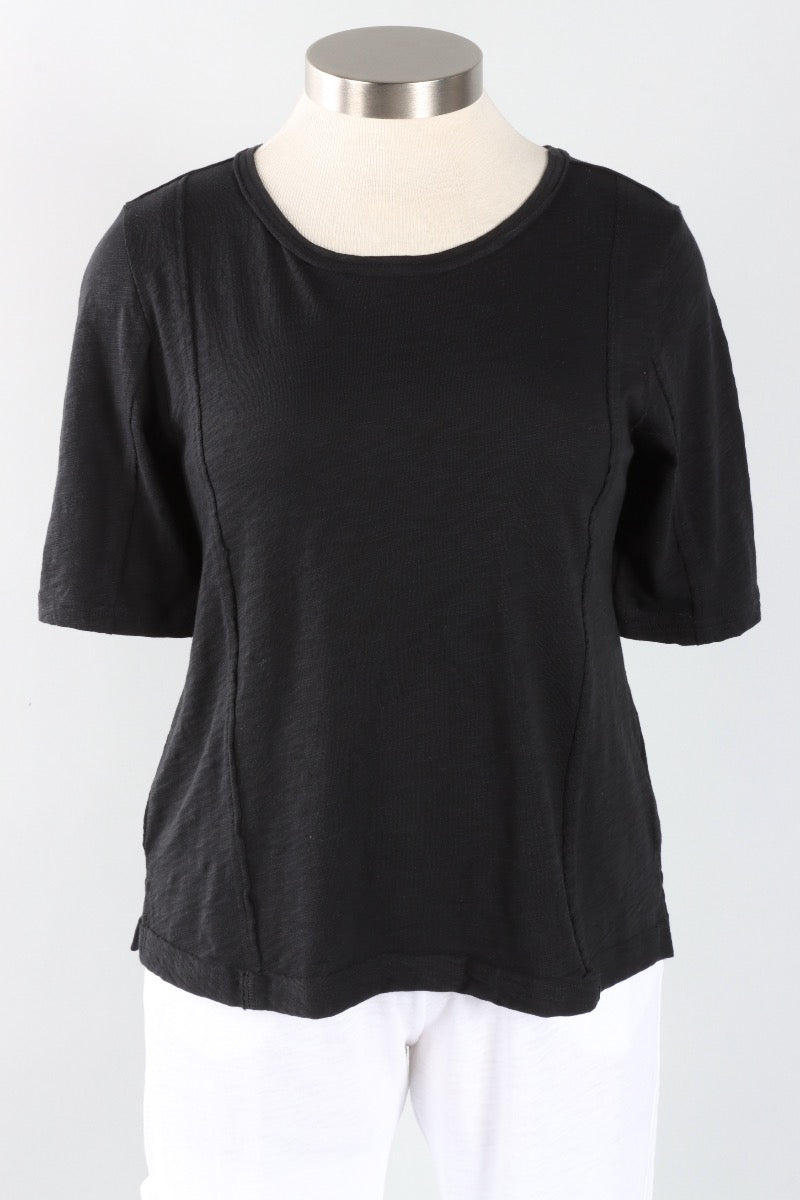 Seamed Elbow Tee - Black