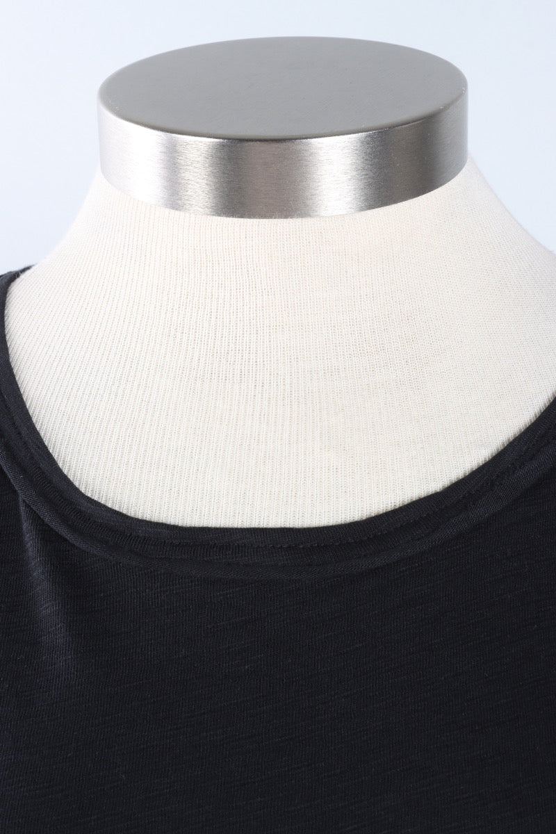Seamed Elbow Tee - Black