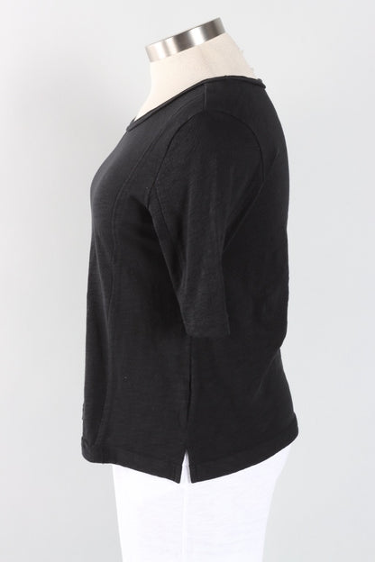 Seamed Elbow Tee - Black