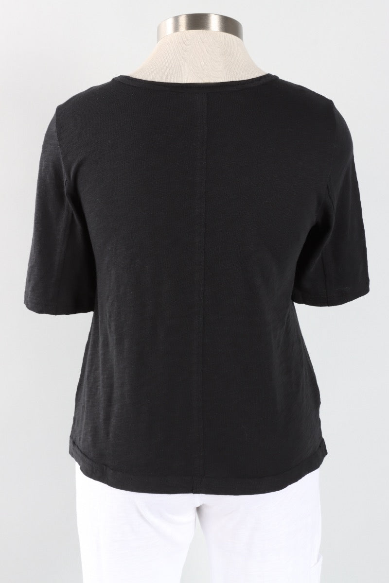 Seamed Elbow Tee - Black