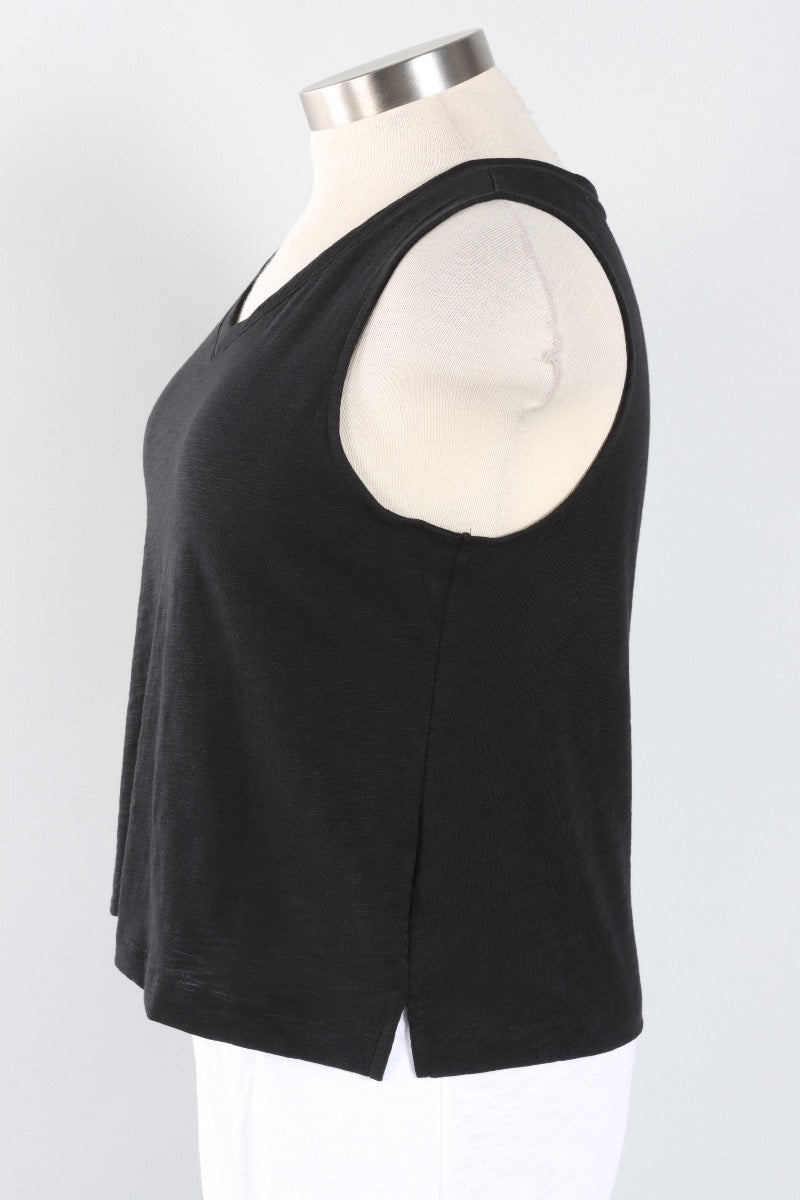 V-Neck Tank - Black