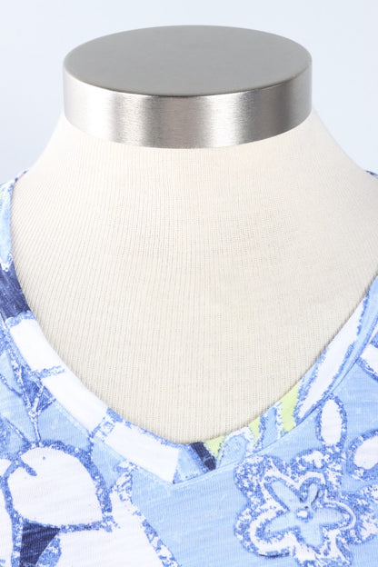 V Neck Tee - Resort Fiji Floral