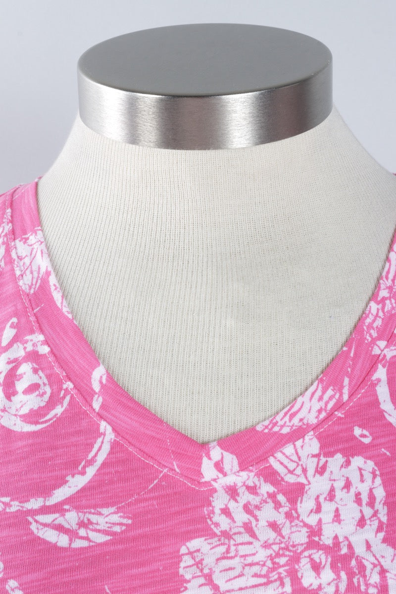 V-Neck Tee - Cosmo Vintage Scroll