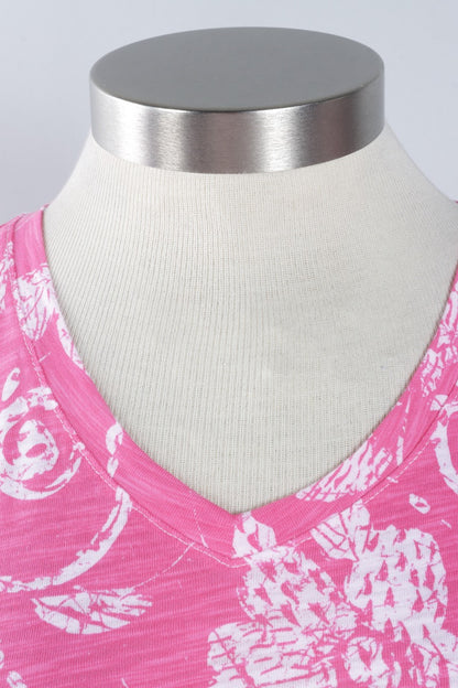 V-Neck Tee - Cosmo Vintage Scroll