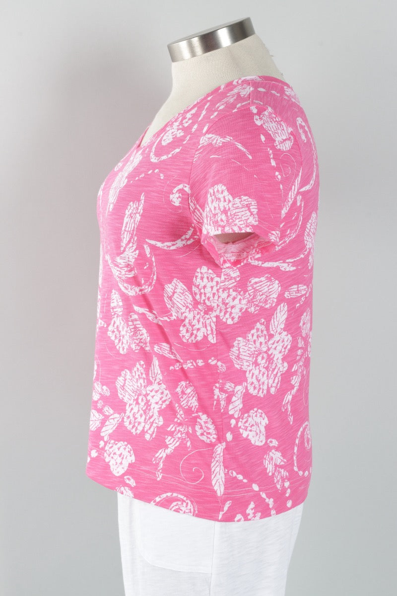 V-Neck Tee - Cosmo Vintage Scroll