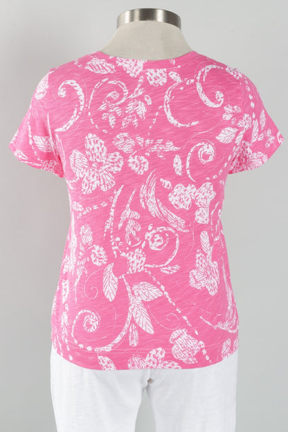 V-Neck Tee - Cosmo Vintage Scroll