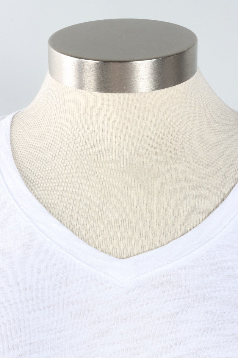 V-Neck Tee - White