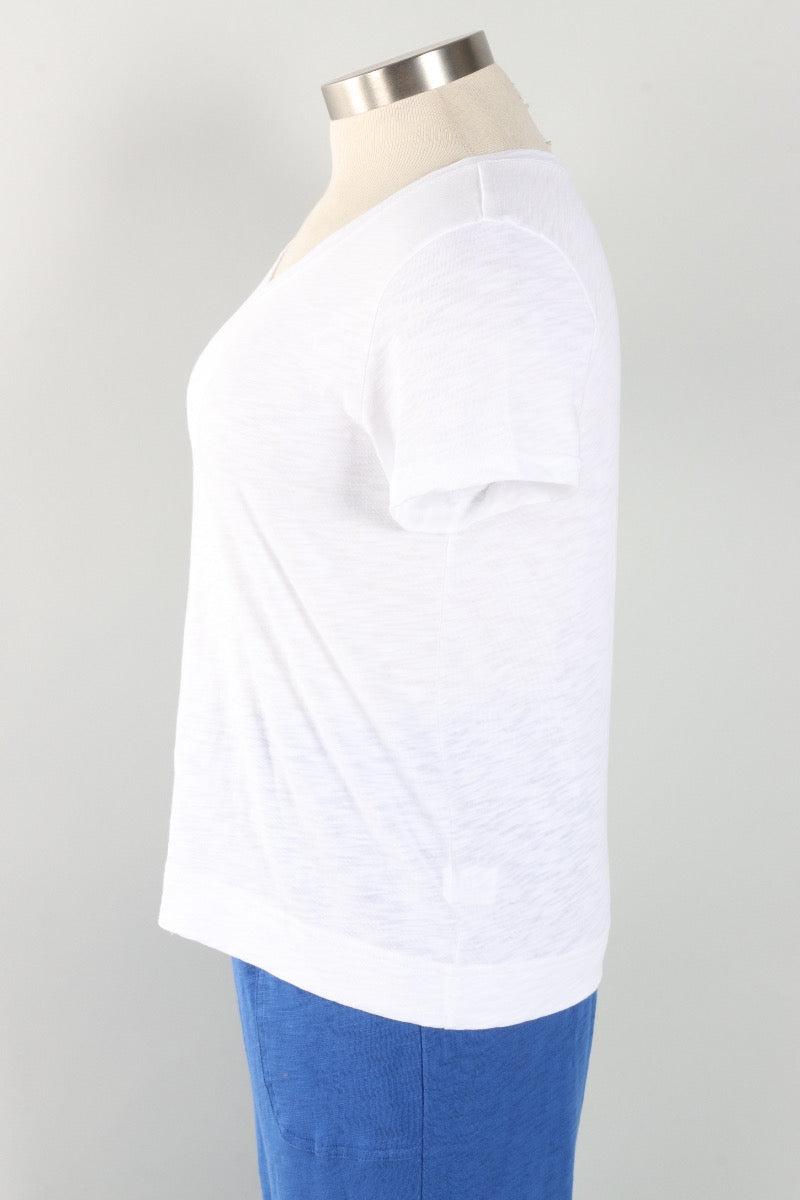 V-Neck Tee - White
