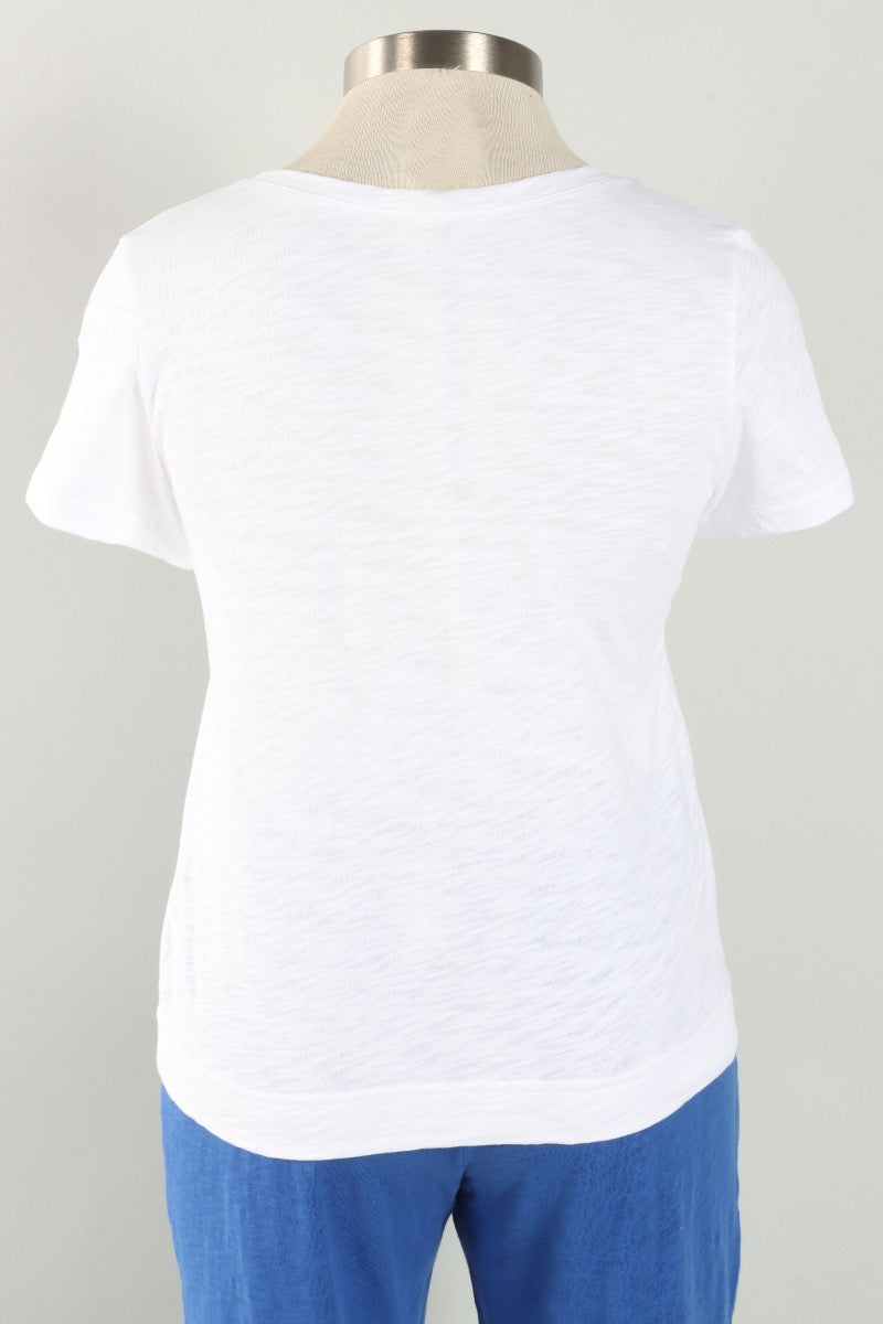 V-Neck Tee - White