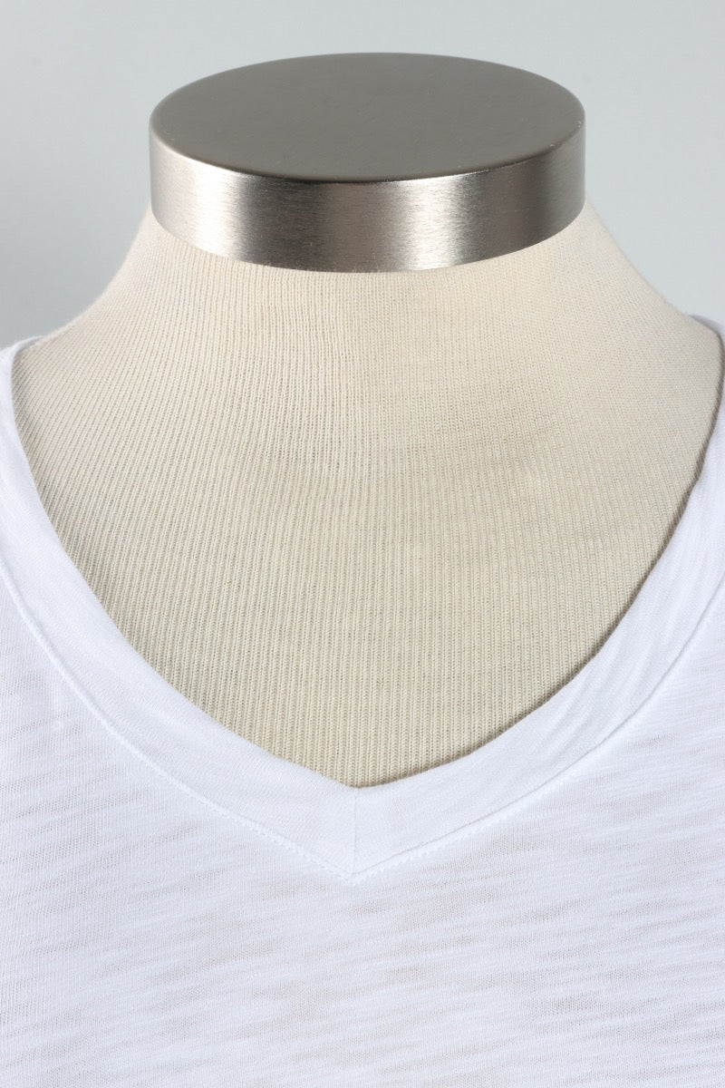 V-Neck Tank - White