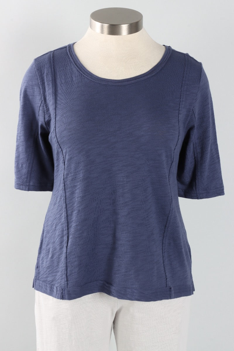 Seamed Elbow Tee - Navy