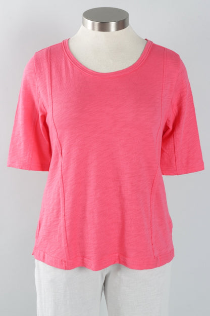 Seamed Elbow Tee - Poppy
