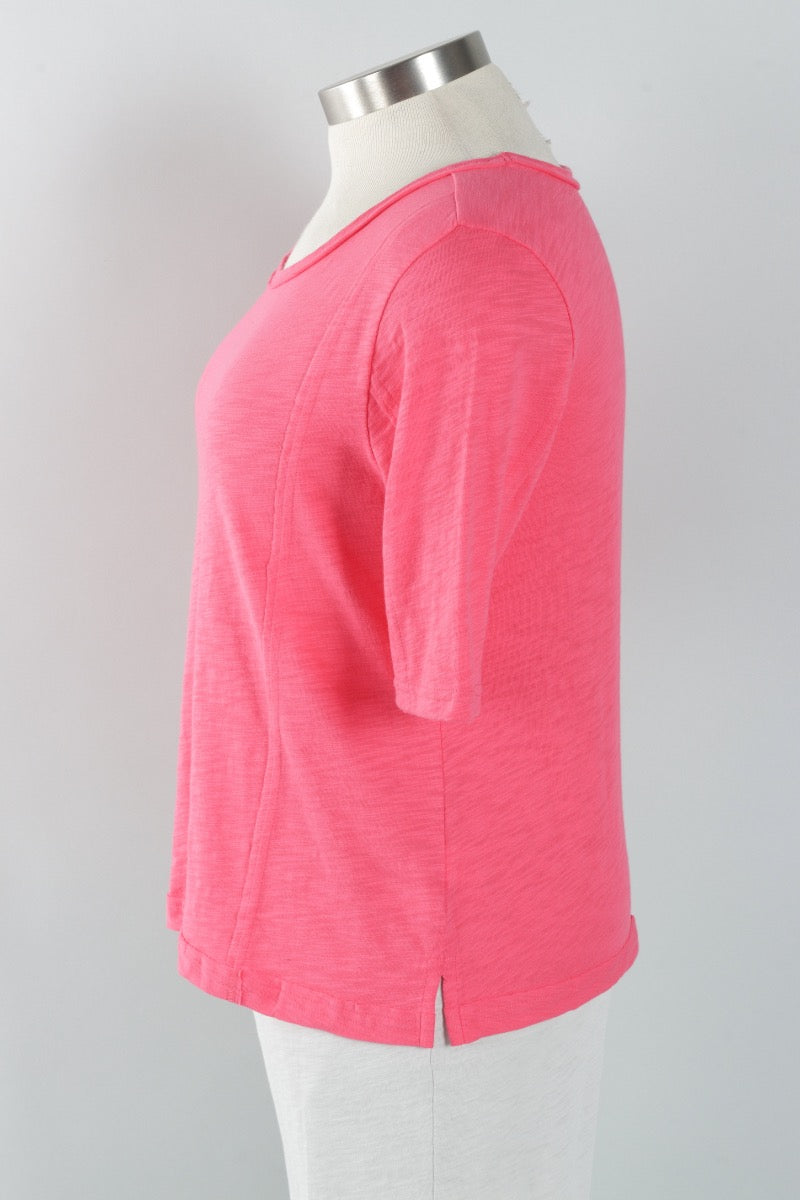 Seamed Elbow Tee - Poppy