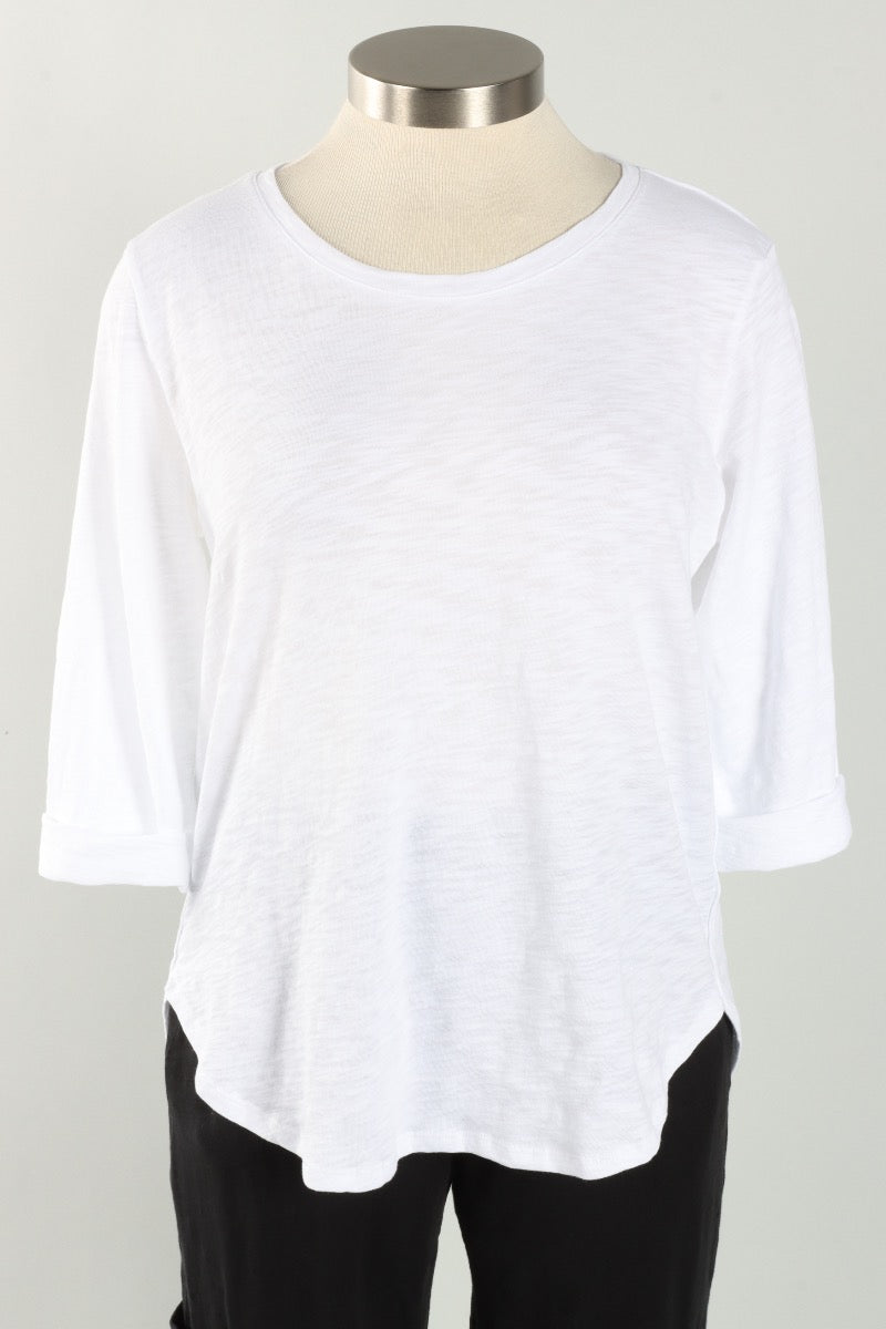 High-Lo Tee - White