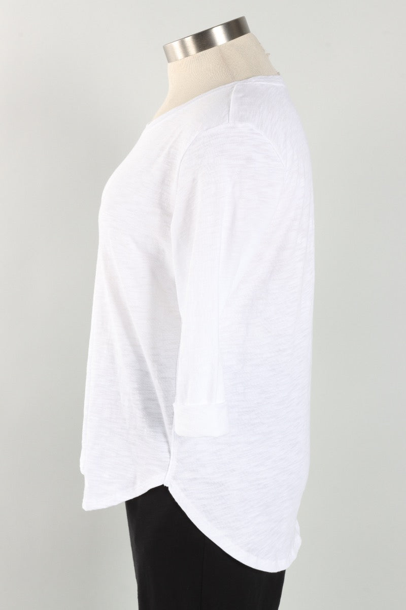 High-Lo Tee - White