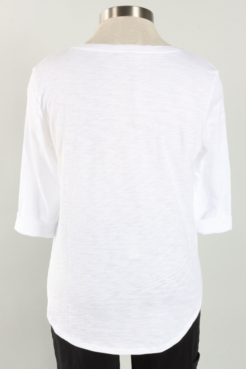 High-Lo Tee - White