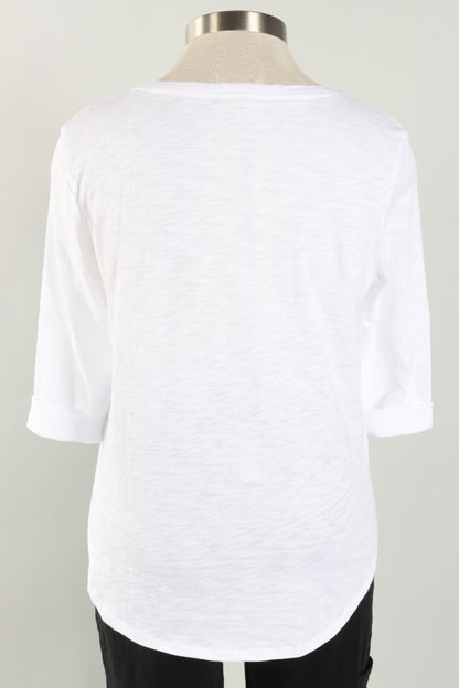 High-Lo Tee - White
