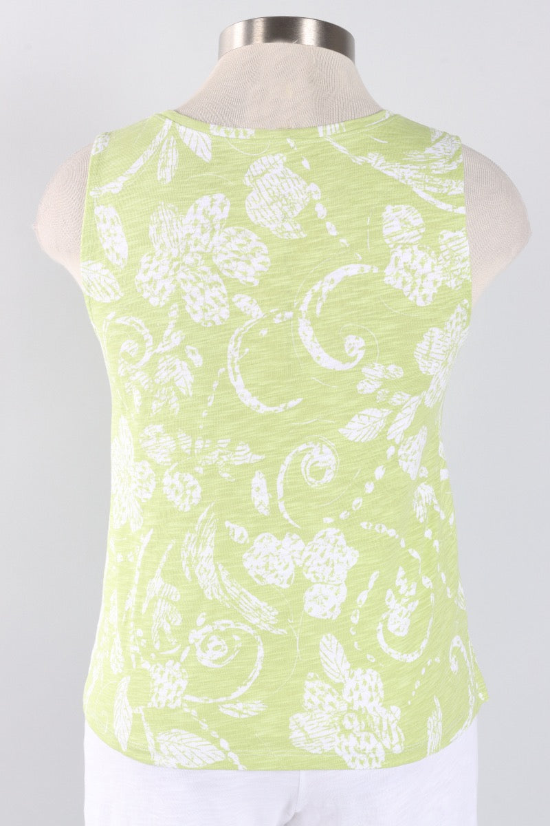 Crew Tank - Kiwi Vintage Scroll