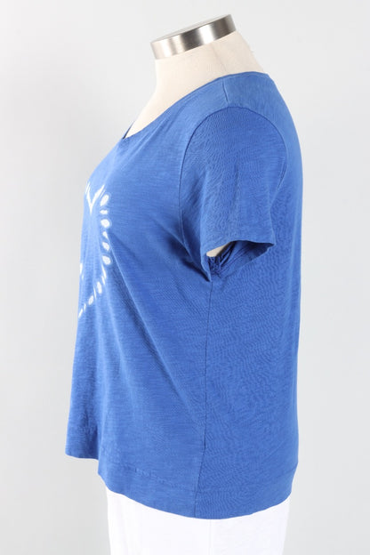 Shibori Heart V-Neck Tee - Resort
