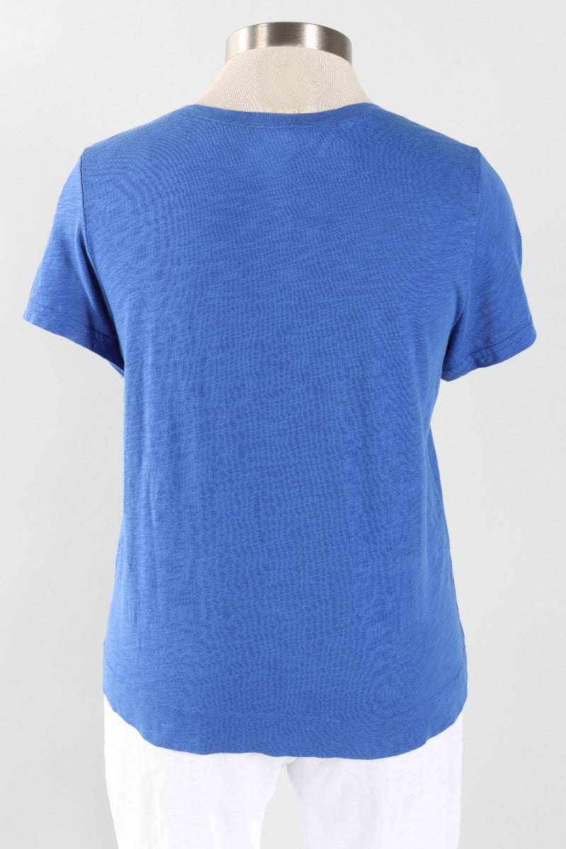 Shibori Heart V-Neck Tee - Resort