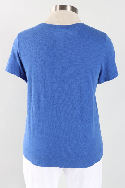 Shibori Heart V-Neck Tee - Resort