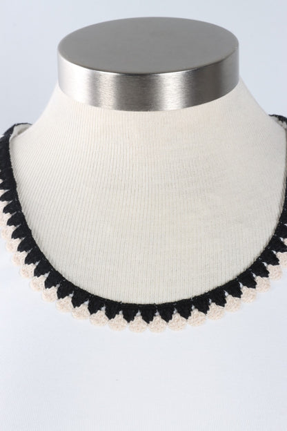 Crochet Detail Tank - Ecru