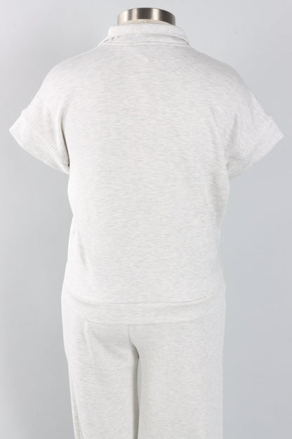 Soft Scuba Half-Zip Top - Light Grey