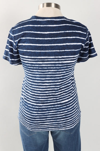 Short Sleeve V-Neck Tee - Stripes