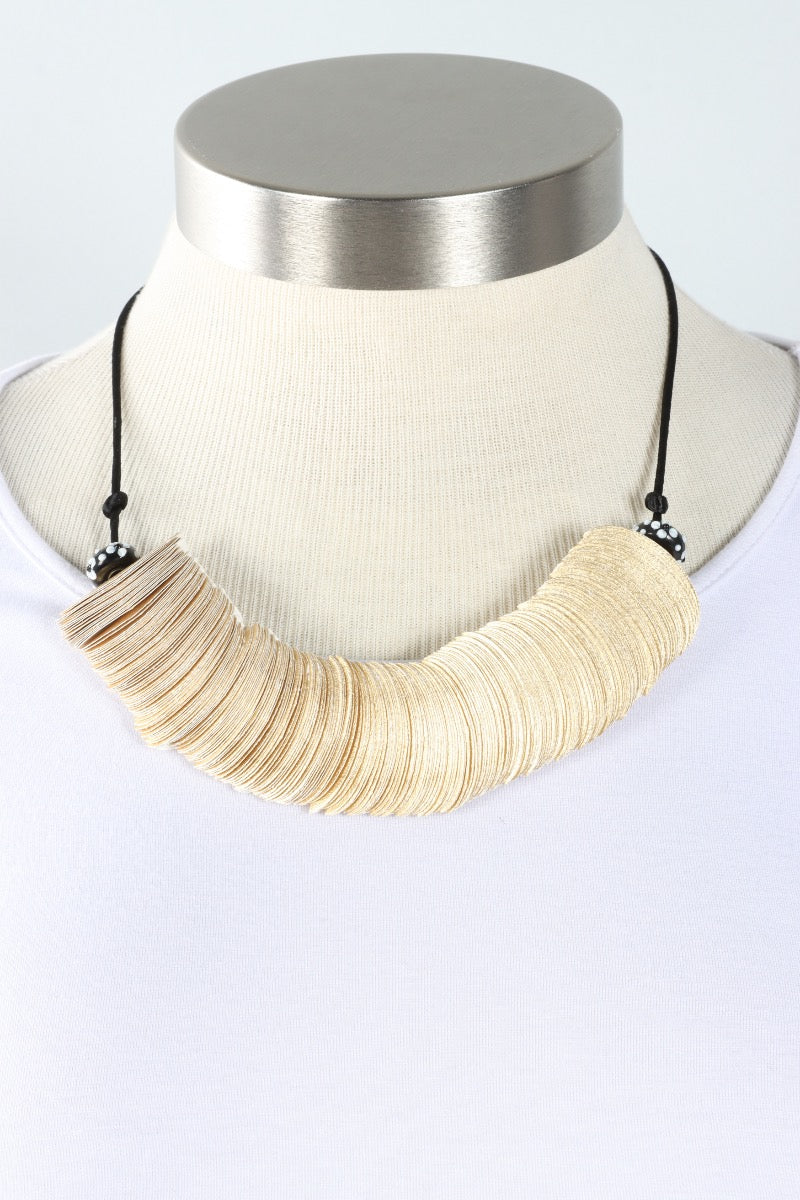 Paper Folds Necklace - Gold
