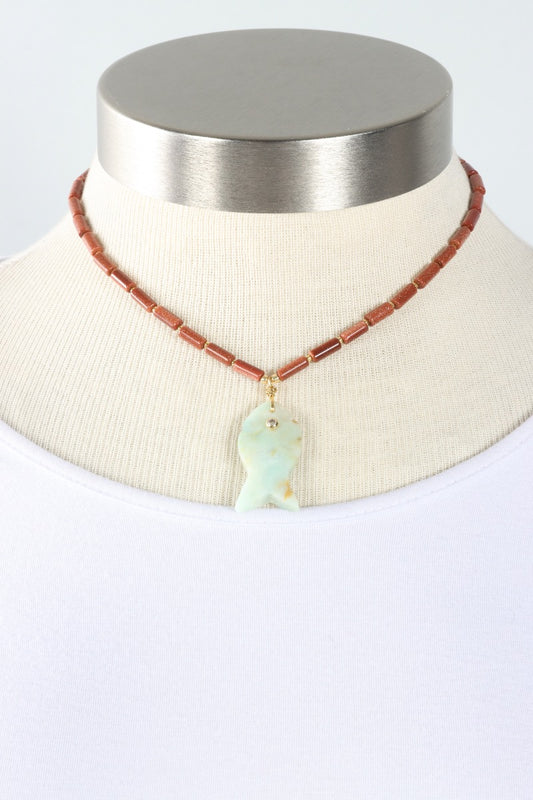 Fish Pendant Necklace - Gold