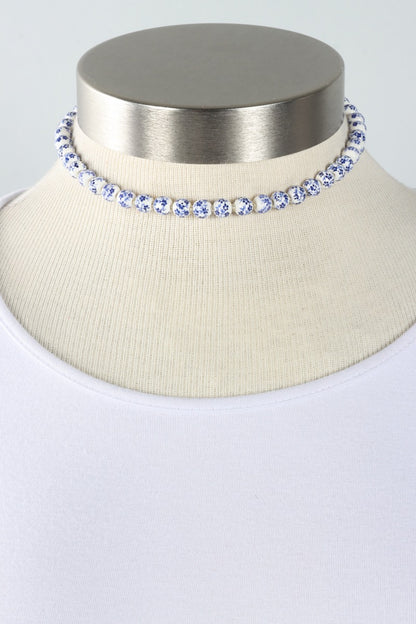 Short Beaded Necklace - Blue