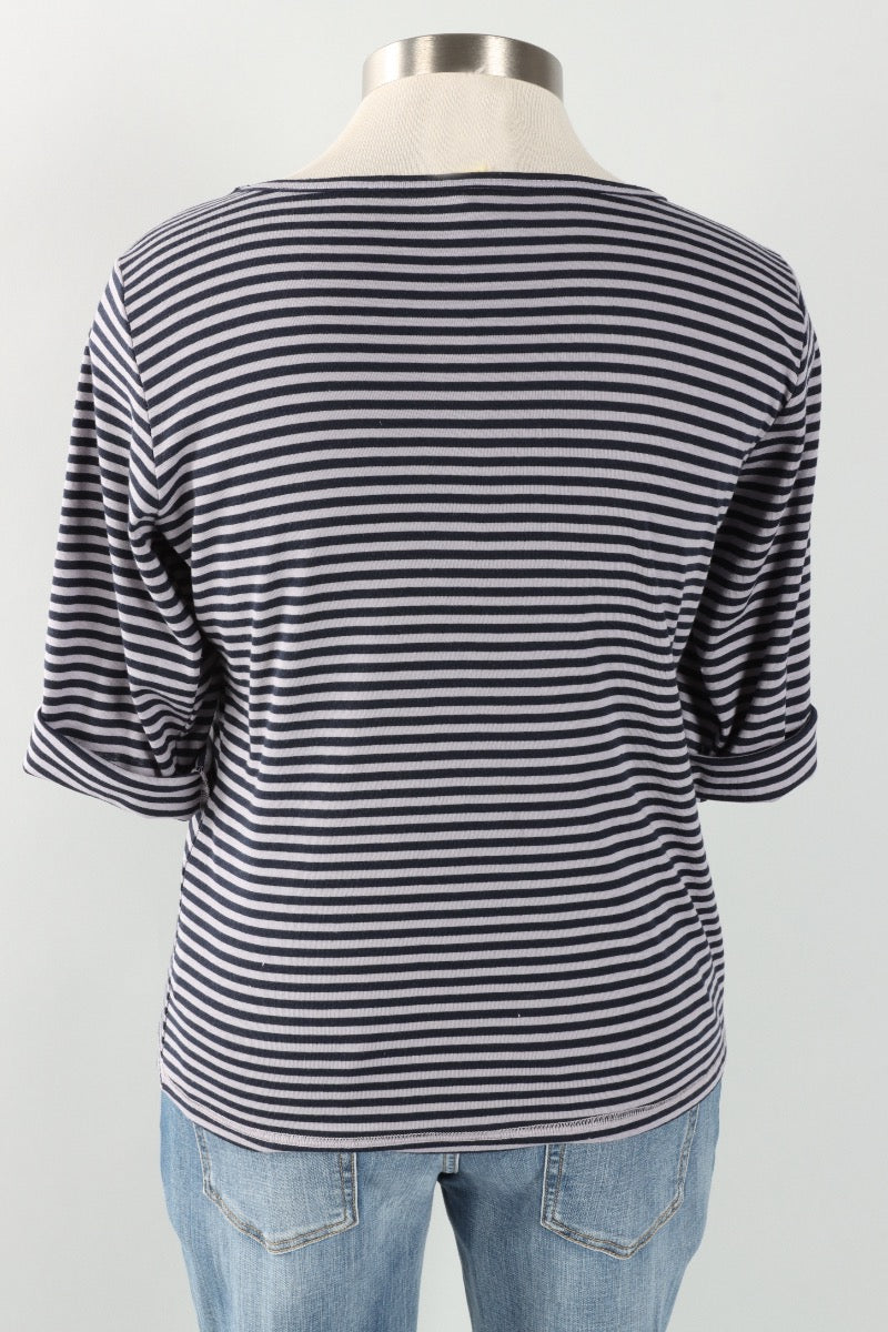 Boat Neck Top - Platinum