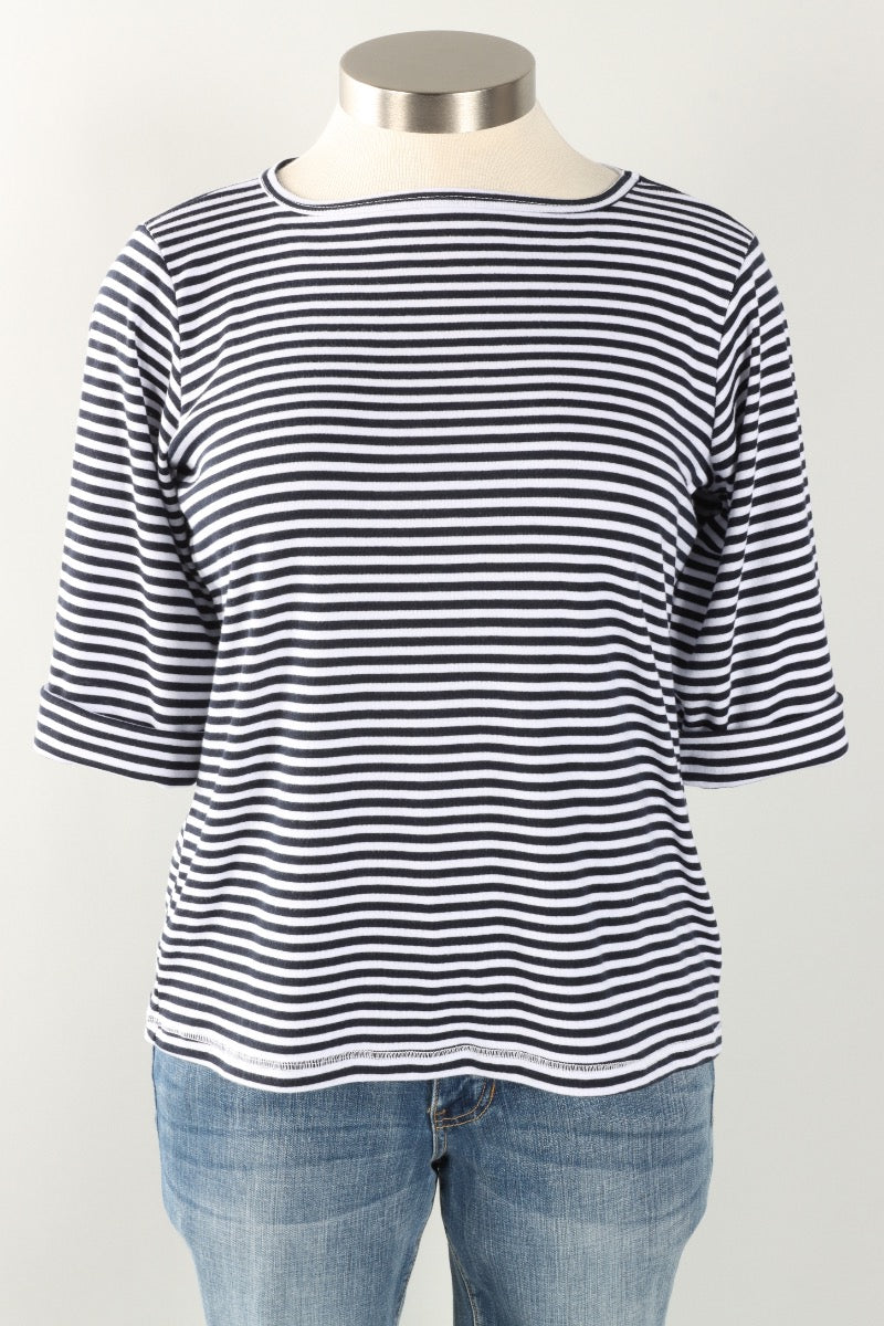 Boat Neck Top - White