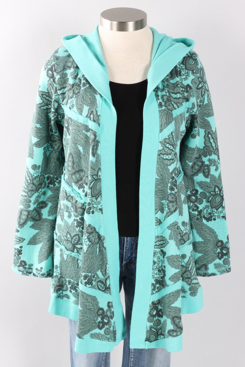 Hooded Cardigan - Azure