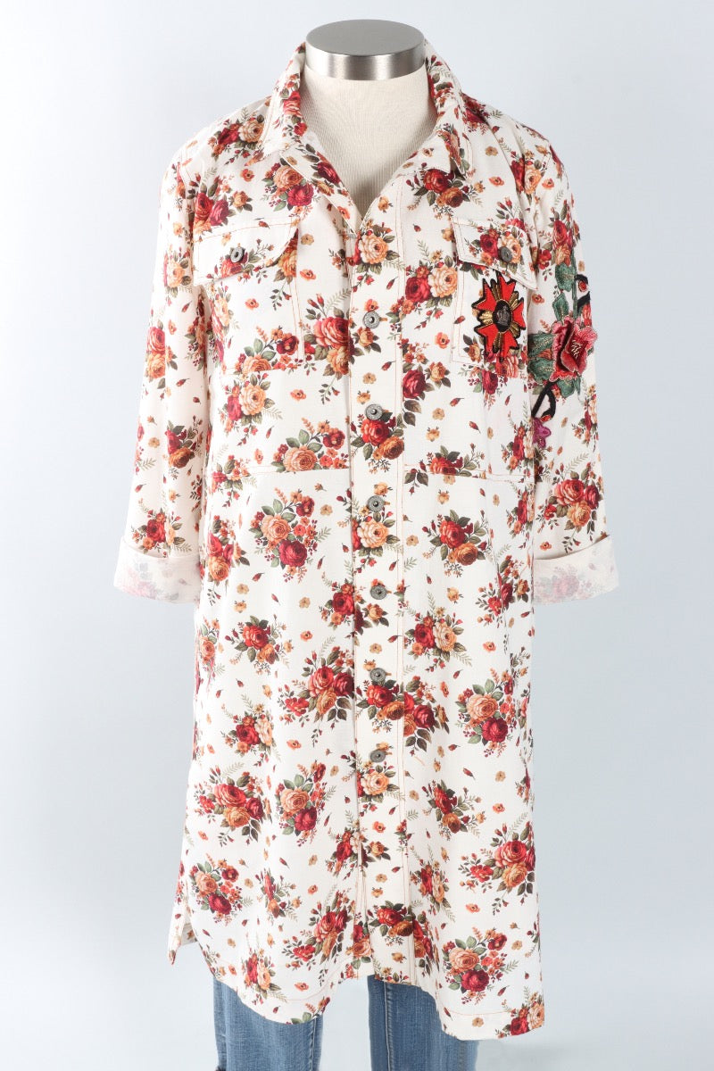 Cara Delvinge Coat - Floral