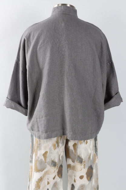 Danuta Jacket - Zinc Heavy Linen