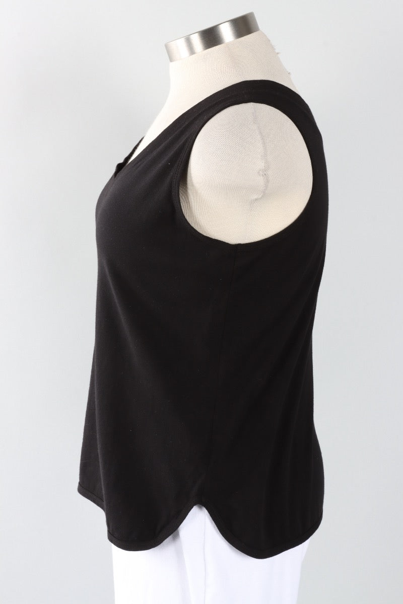 V-Neck Tank - Black
