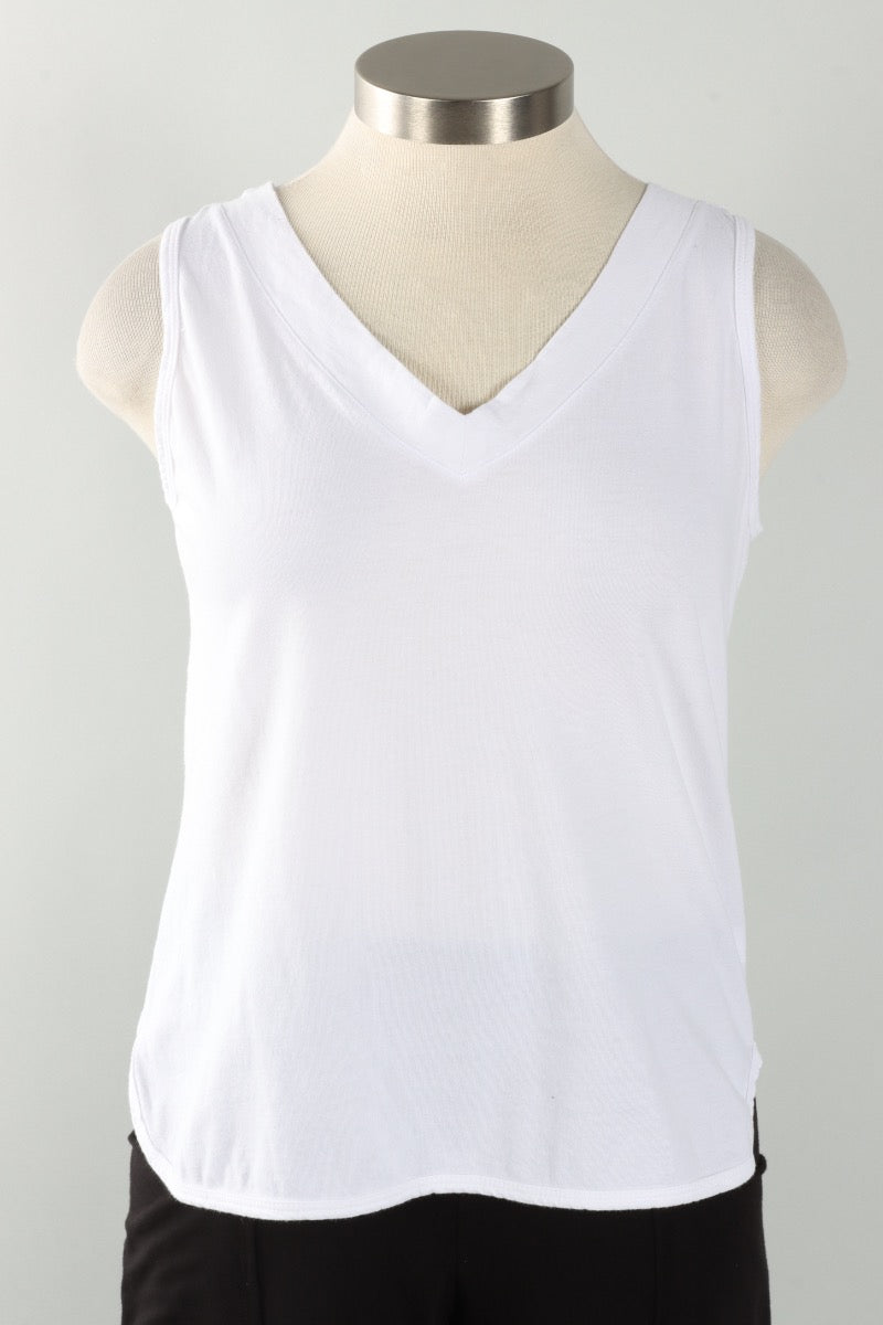 V-Neck Tank Plus - White