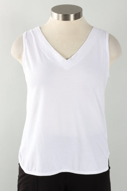V-Neck Tank Plus - White
