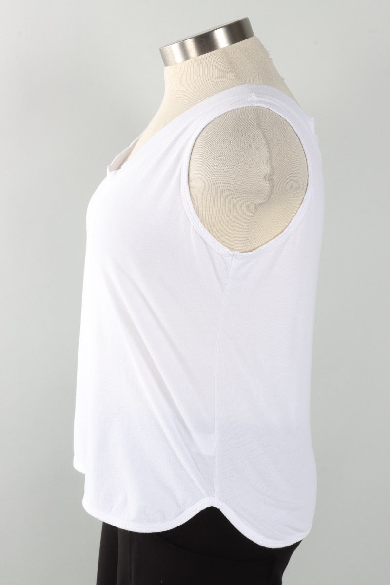 V-Neck Tank Plus - White