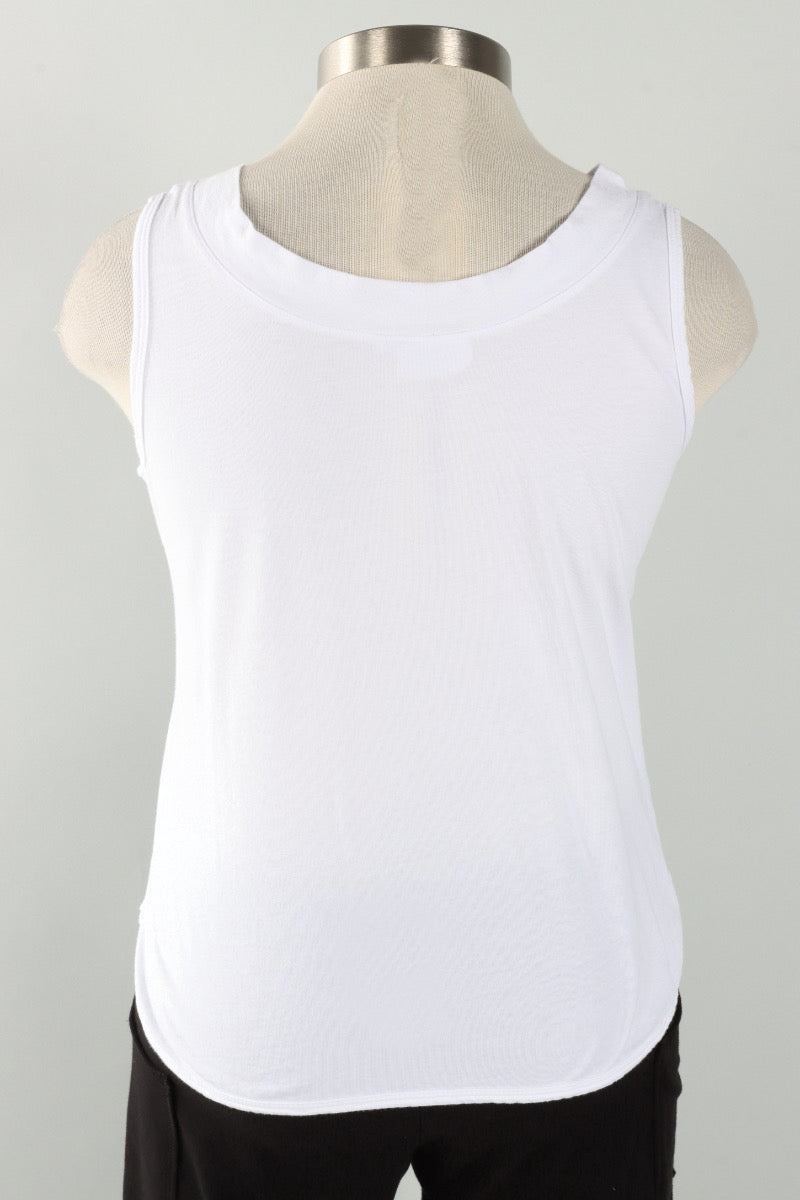 V-Neck Tank - White