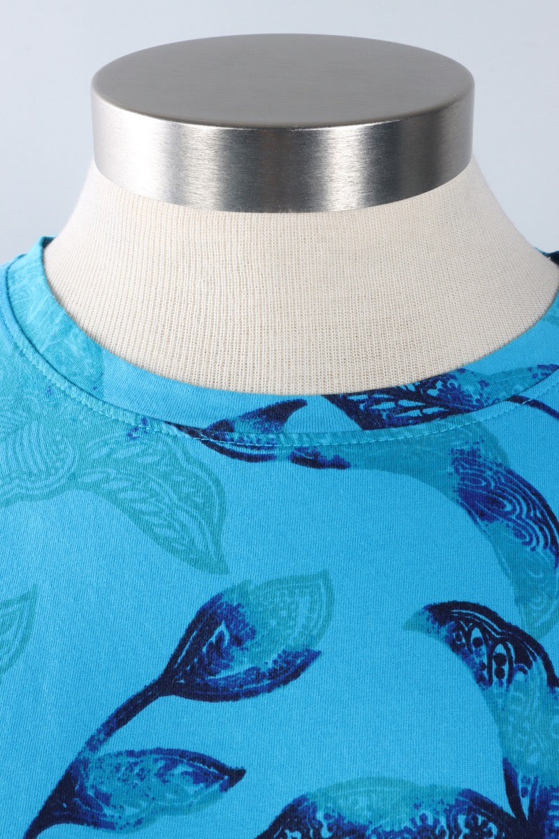 Short Sleeve Crew - Methyl Blue Island Floral Print