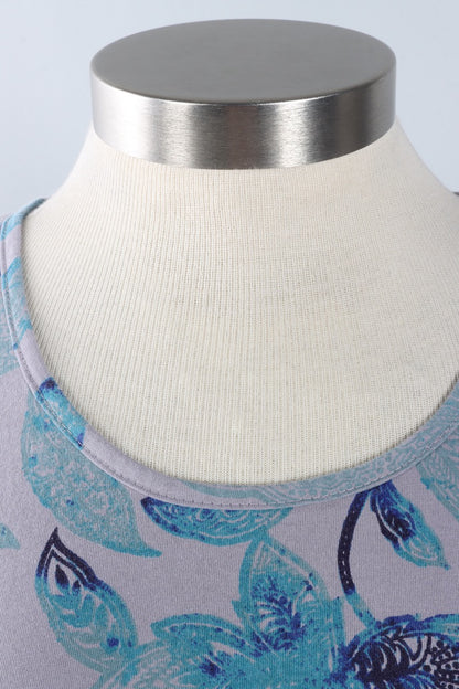 Scallop Tunic Plus - Platinum Island Floral Print