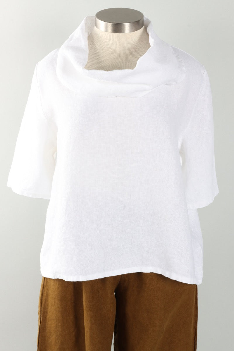 Nola Shirt - White Heavy Linen