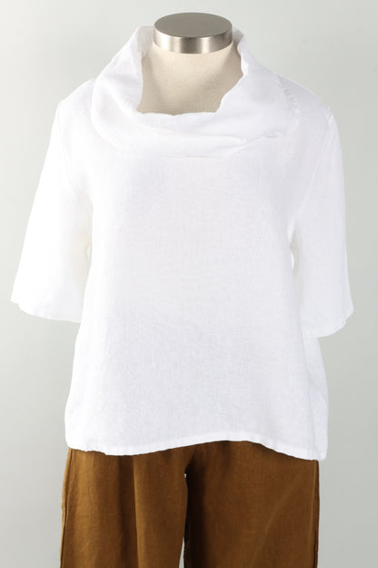 Nola Shirt - White Heavy Linen