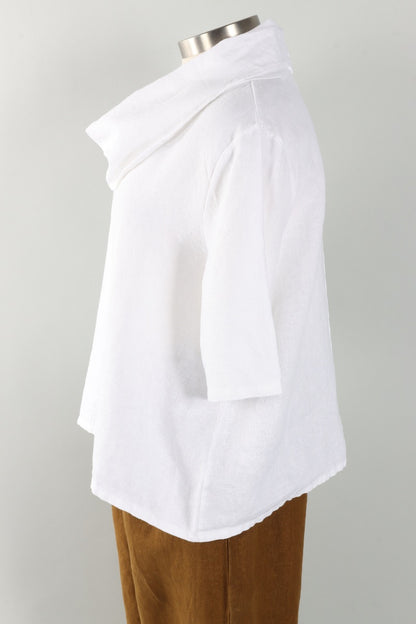 Nola Shirt - White Heavy Linen