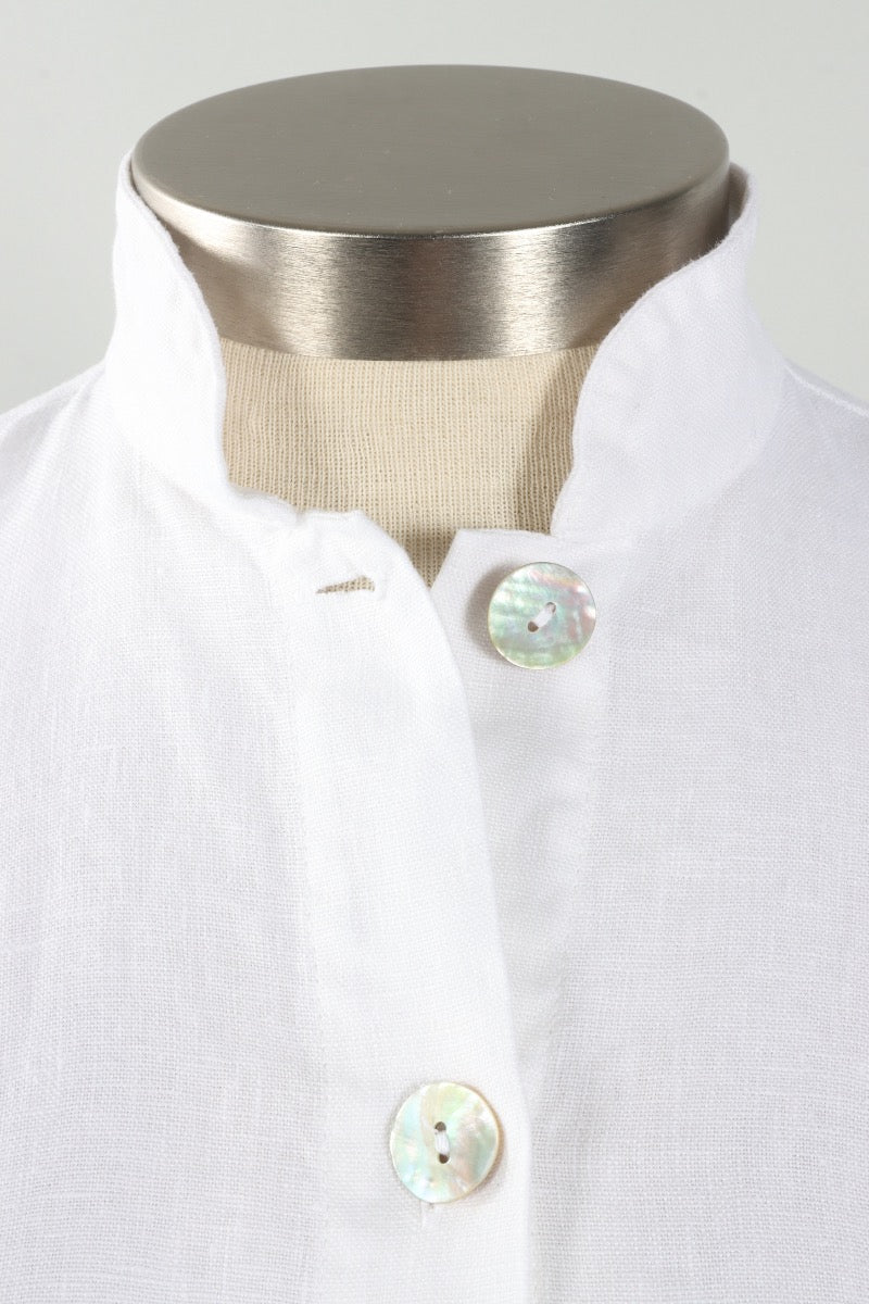 Danuta Jacket - White Heavy Linen