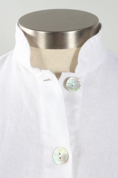 Danuta Jacket - White Heavy Linen