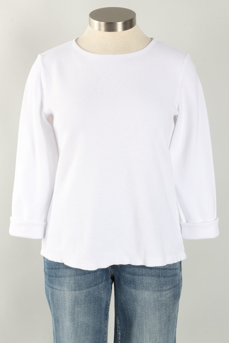 Boatneck Top Plus - White